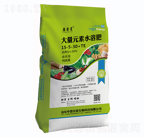 大量元素水溶肥15-5-30+TE-康普星-中墾農(nóng)恩