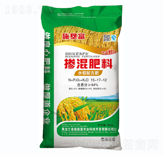 水稻配方摻混肥料15-17-12-施墾富-中農(nóng)圣豐