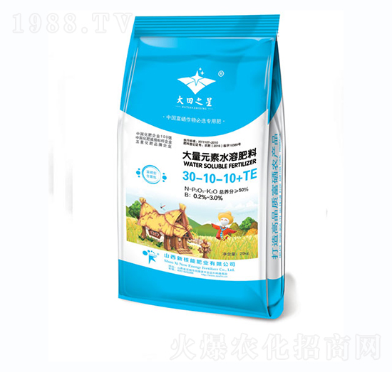 大量元素水溶肥料30-10-10+TE-大田之星-新核能