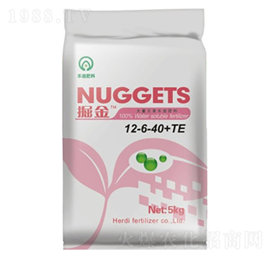 掘金大量元素水溶肥12-6-40+TE-禾迪