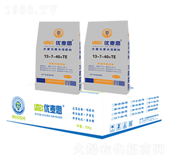 優(yōu)麥思大量元素水溶肥料13-7-40+TE-瑞田農(nóng)業(yè)