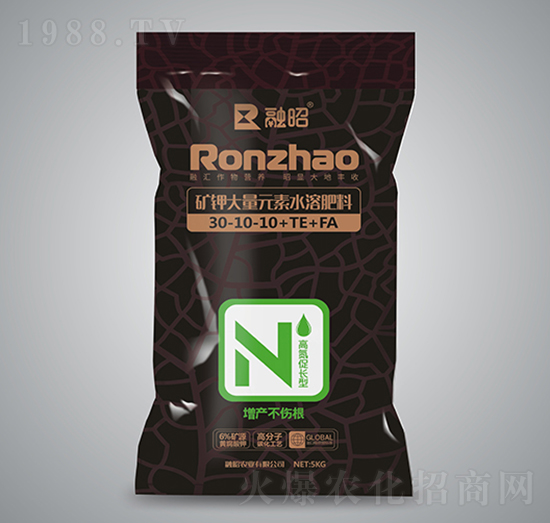 礦鉀高氮促長型大量元素水溶肥30-10-10+TE+FA-融昭農(nóng)業(yè)