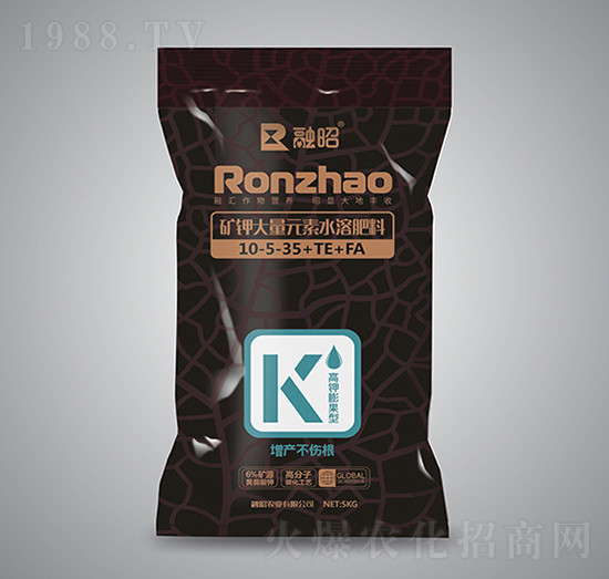 高鉀膨果型礦鉀大量元素水溶肥10-5-35+TE+FA-融昭農(nóng)業(yè)