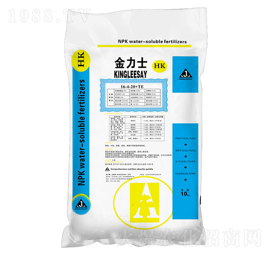 大量元素水溶肥料16-4-20+TE-金力士-歐文斯