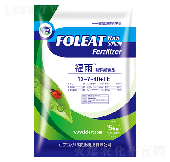 膨果著色型大量元素水溶肥13-7-40+TE-福雨-福伊特
