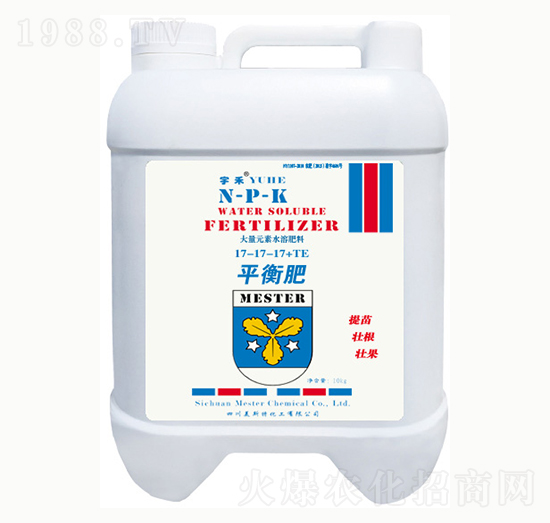 平衡型大量元素水溶肥17-17-17+TE-銘潤化工