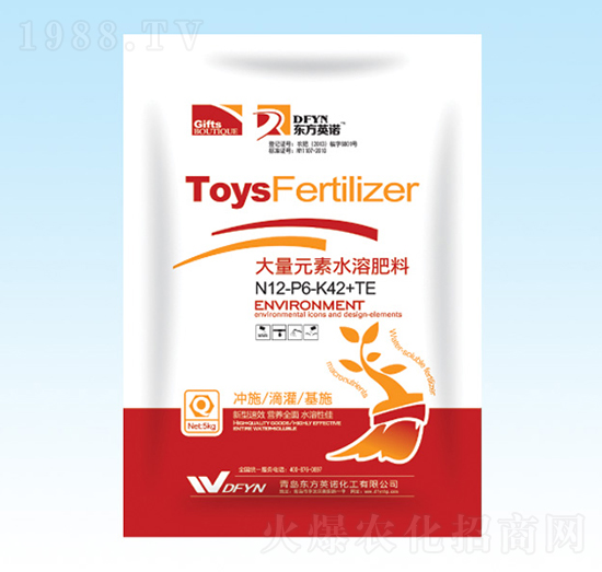 5kg大量元素水溶肥料12-6-42+TE-東方英諾