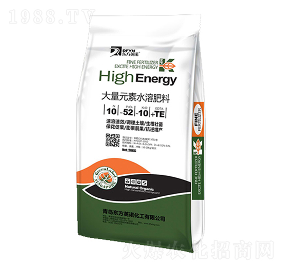20kg大量元素水溶肥10-52-10+TE-東方英諾