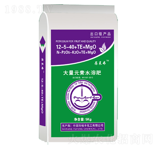 大量元素水溶肥12-5-40+TE+MgO-葆萊弗-普德頌