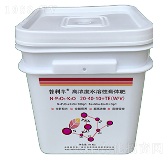 高濃度水溶性膏體肥20-40-10+TE-普利豐-普德頌