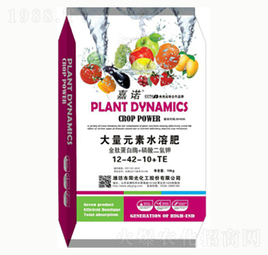 大量元素水溶肥12-42-10+TE-嘉諾-陽(yáng)光化工