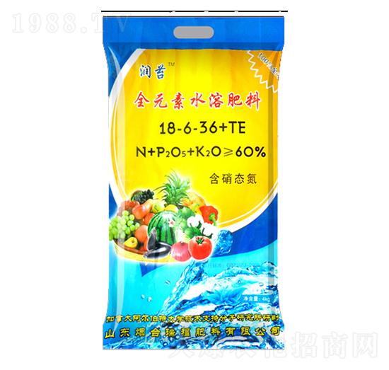 全元素水溶肥料18-6-36+TE-瑞福肥料