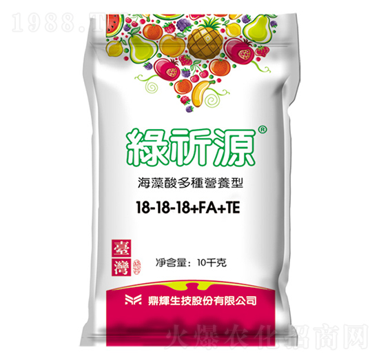 海藻酸營(yíng)養(yǎng)型有機(jī)無機(jī)肥料18-8-32+FA+TE-綠祈源-浩海