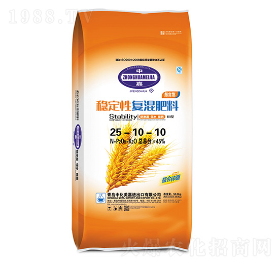穩(wěn)定性復混肥料25-10-10-中化美嘉