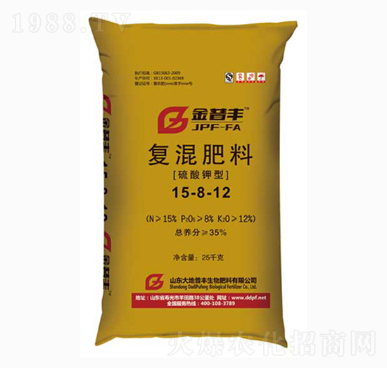 硫酸鉀型復混肥料15-8-12-金普豐