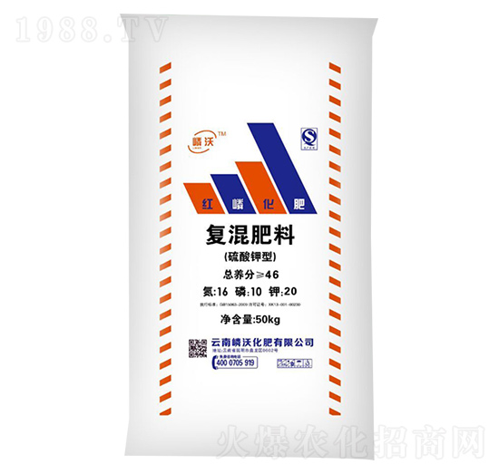 硫酸鉀型復(fù)混肥料16-10-20-嶙沃