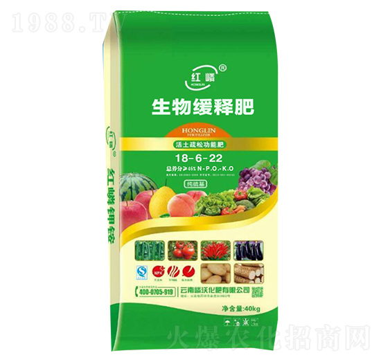 生物緩釋肥18-6-22-嶙沃