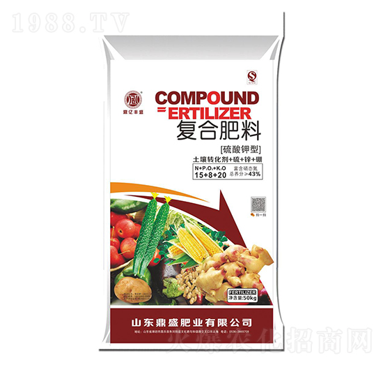 43%硫酸鉀型復(fù)合肥料15+8+20-鼎盛肥業(yè)