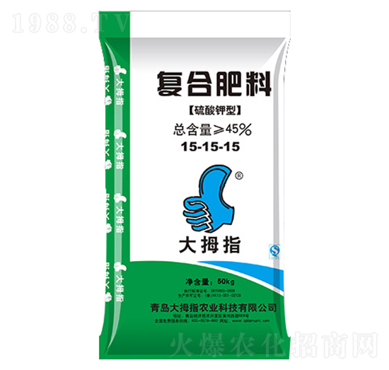 硫酸鉀型復合肥料15-15-15-大拇指