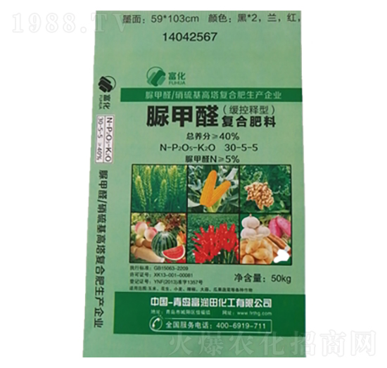 脲甲醛復(fù)合肥料30-5-5-富潤(rùn)田