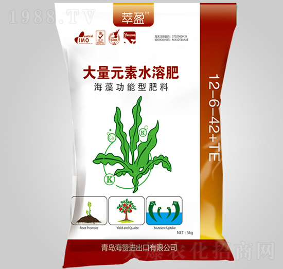 大量元素水溶肥（海藻功能性肥料）12-6-42+TE-海贊