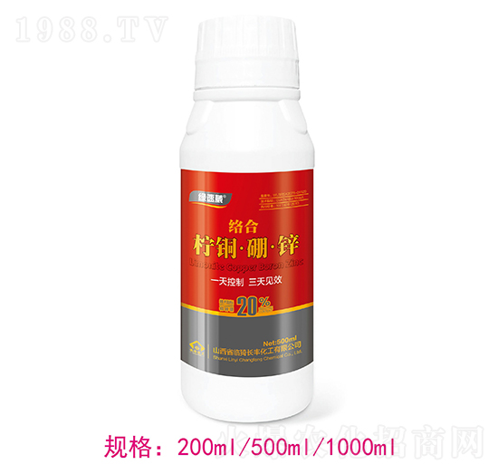 絡(luò)合檸銅·硼·鋅-綠速葳-長豐化工
