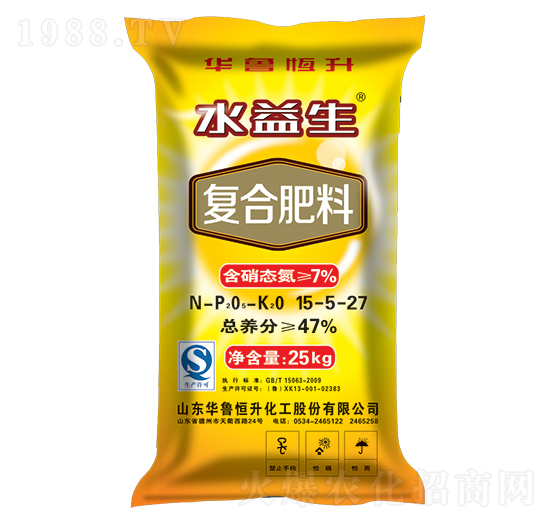 25kg復(fù)合肥料15-5-27-水益生-華魯恒升