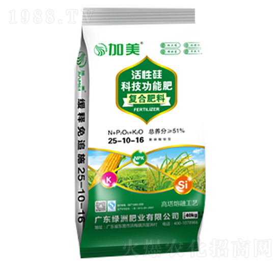 活性硅氯化鉀25-10-16-綠洲肥業(yè)