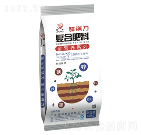 鋅鎂力復(fù)合肥15-15-15+TE-綠洲肥業(yè)