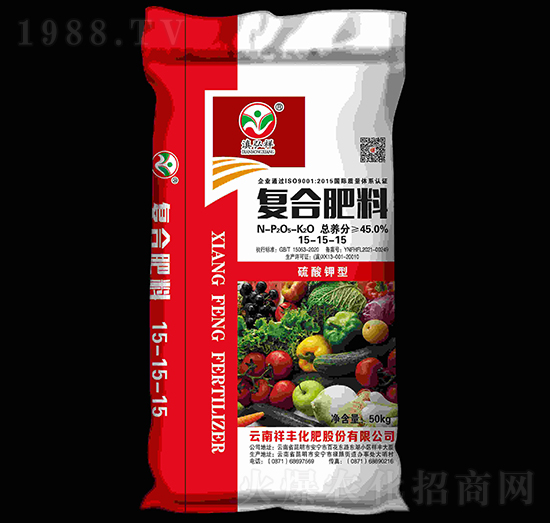 硫酸鉀型復(fù)合肥料15-15-15-滇弘祥-祥豐集團
