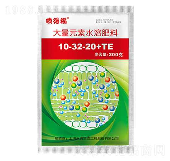 200g大量元素水溶肥10-32-20+TE-噴得福-永通生態(tài)
