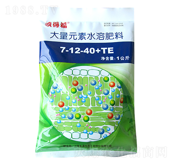 大量元素水溶肥7-12-40+TE-噴得福-永通生態(tài)