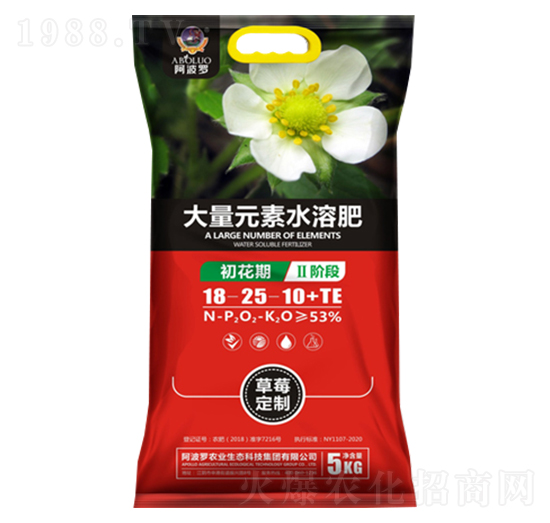 草莓專用大量元素水溶肥18-25-10+TE-阿波羅