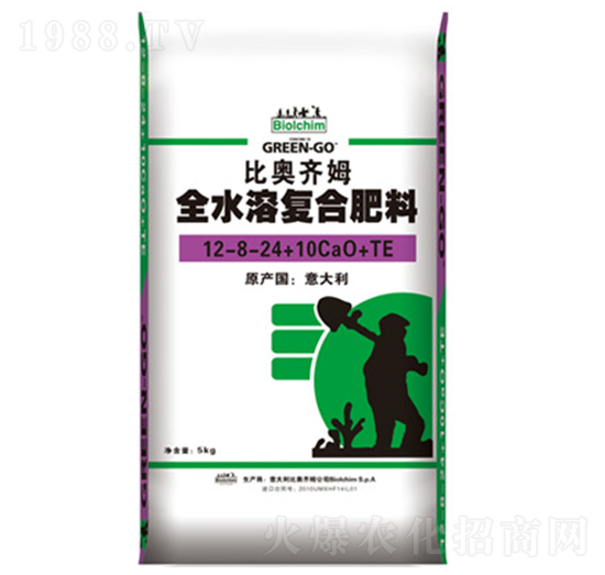 大量元素水溶肥12-8-24+10CaO+TE-比奧齊姆-眾德集團