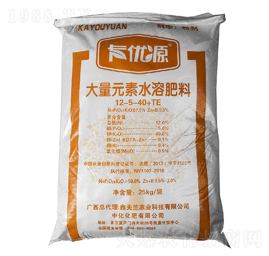 大量元素水溶肥料12-5-40+TE-卡優(yōu)源-鑫天蘭農(nóng)業(yè)
