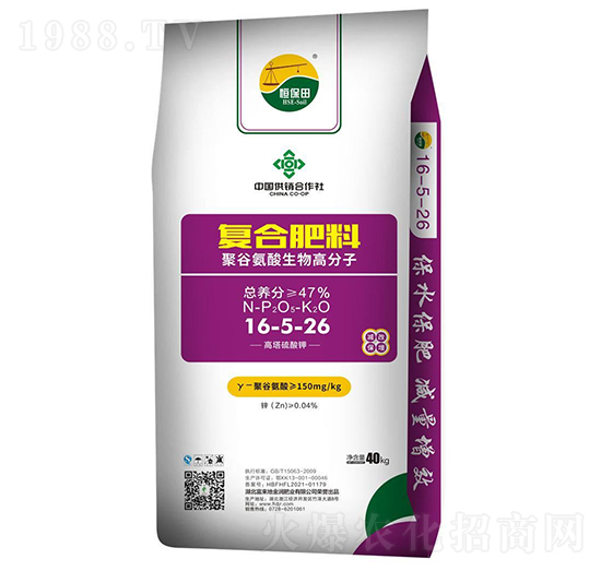 40KG復(fù)合肥料16-5-26-恒保田-富來地
