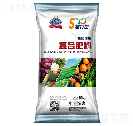 硫酸鉀型復(fù)合肥料15-15-15-施特加-富來地