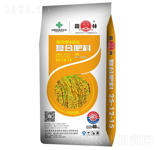 水稻適用復(fù)合肥料25-12-15-園林-富來地