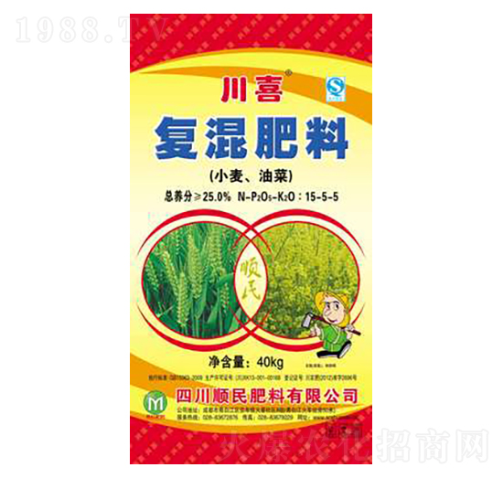 小麥油菜復(fù)混肥料15-5-5-川喜-順民肥料