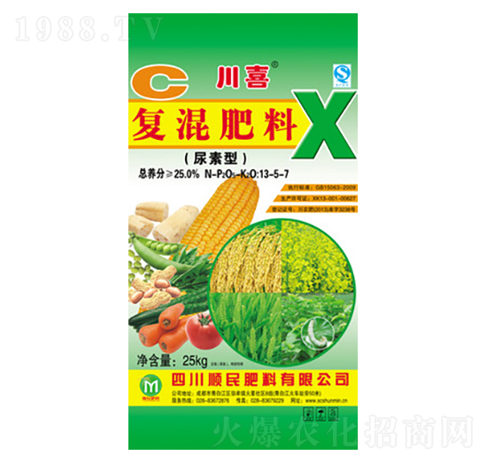 尿素型復(fù)混肥料13-5-7-川喜-順民肥料