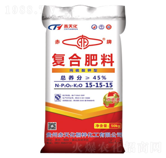 純硫酸鉀型復(fù)合肥料15-15-15-赤天化