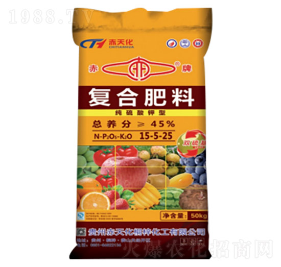 純硫酸鉀型復(fù)合肥料15-5-25-赤天化