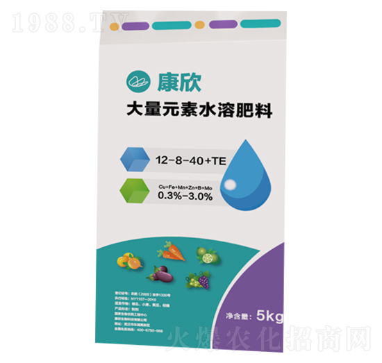 大量元素水溶肥料12-8-40+TE-康欣生物