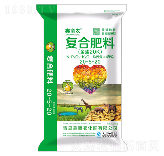 純硫酸鉀復(fù)合肥料20-5-20-鑫商農(nóng)