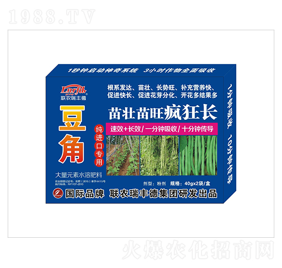 豆角純進(jìn)口專用苗壯苗旺瘋狂長(zhǎng)-聯(lián)農(nóng)瑞豐德