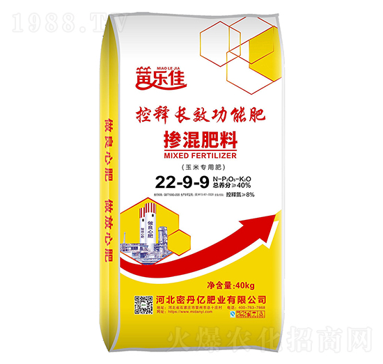 玉米專用控釋長(zhǎng)效功能摻混肥料22-9-9-密丹億