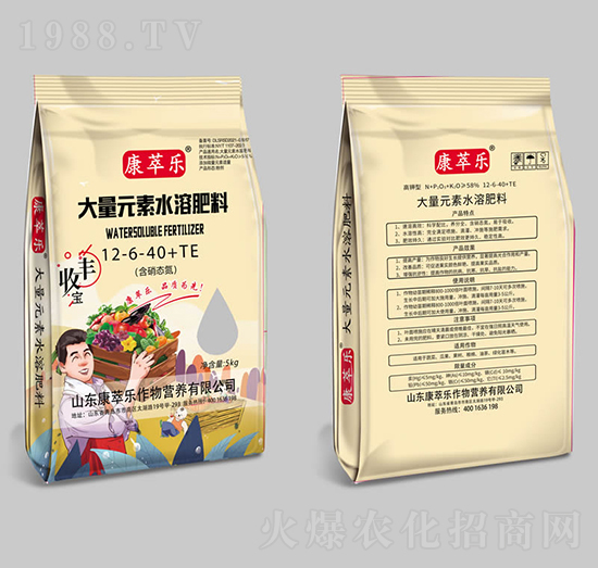 大量元素水溶肥料12-6-40+TE-康萃樂(lè)