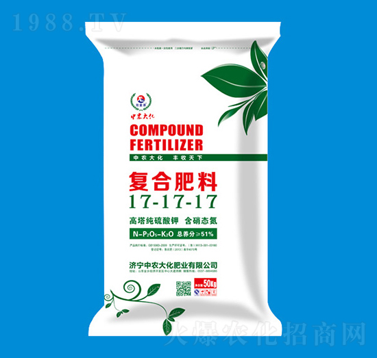 高塔純硫酸鉀復合肥料17-17-17-中農(nóng)大化