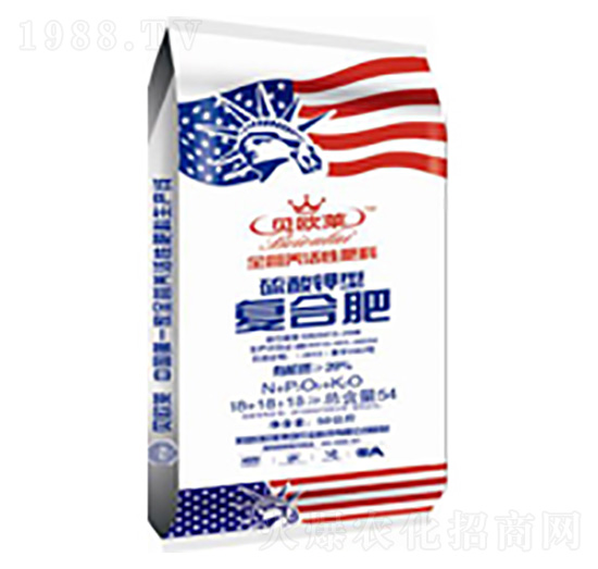 全營養(yǎng)活性硫酸鉀型復合肥料18-18-18-貝歐萊
