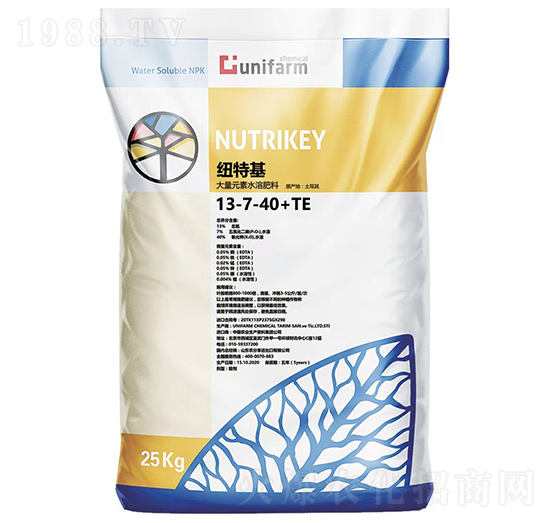 土耳其進口大量元素水溶肥料13-7-40+TE-紐特基-農(nóng)分享
